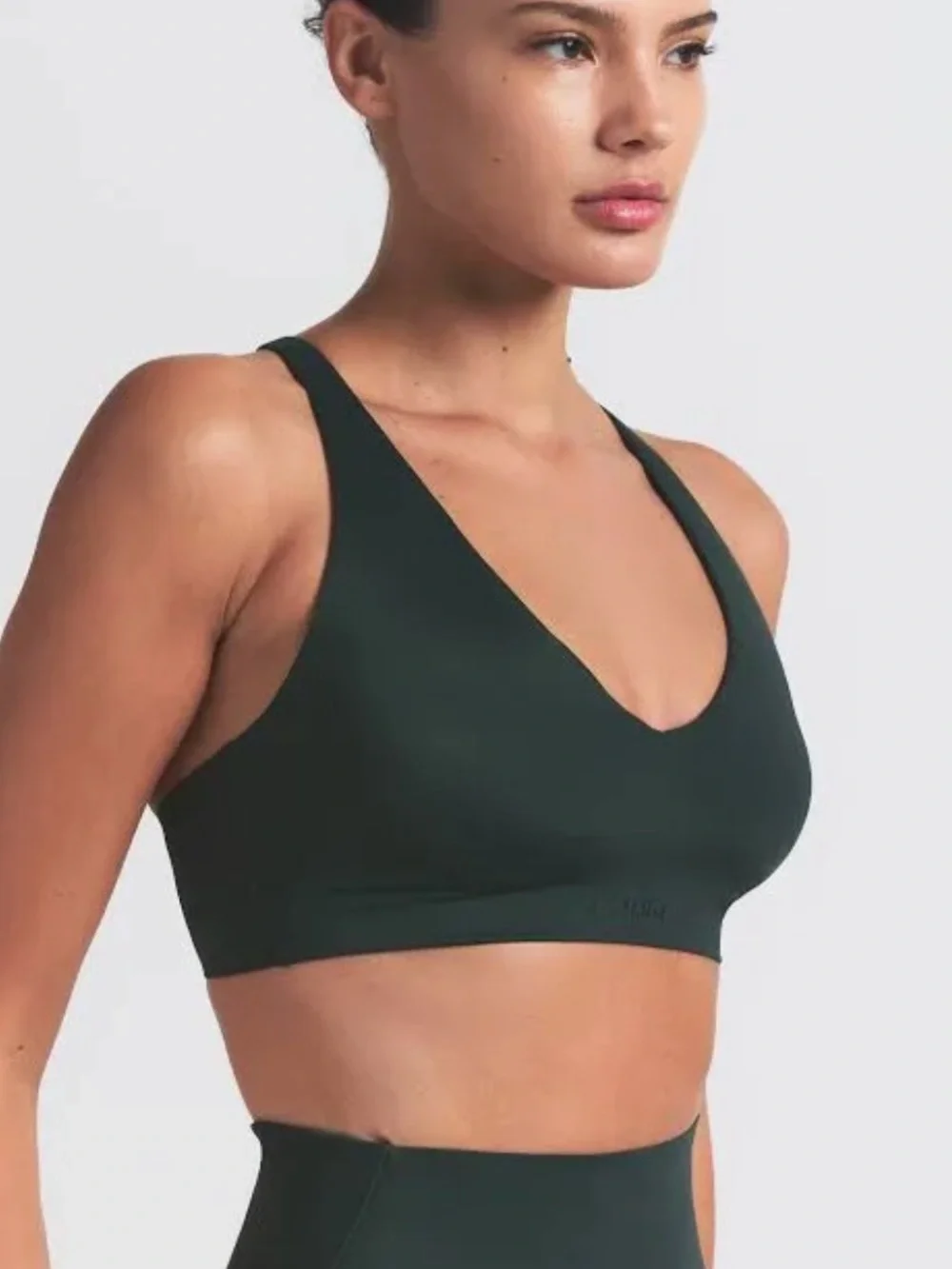 NikeSKIMS Shine V Neck Bra - Dark Teal